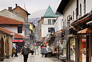 Bascarsija Ã¢â¬â old bazaar in Sarajevo. Bosnia and Herzegovina